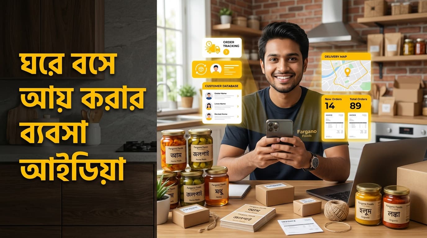 ঘরে বসে আয় করার ব্যবসা আইডিয়া: সফল হওয়ার ৫টি আধুনিক উপায়